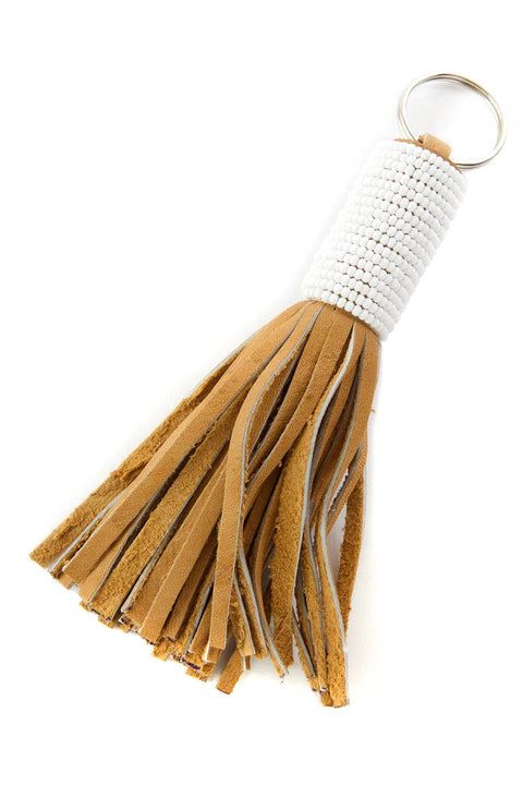 Wayfarer Tassel Key Ring with Beads