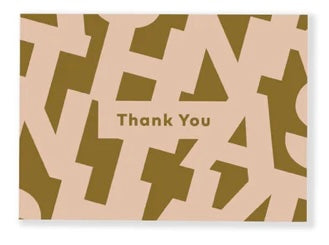 Aya Greeting Card: Thank You (Brown)