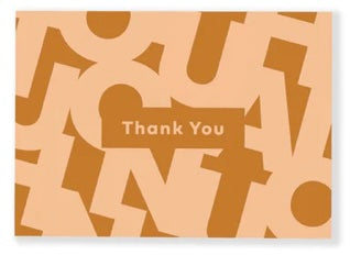 Aya Greeting Card: Thank You (Orange)