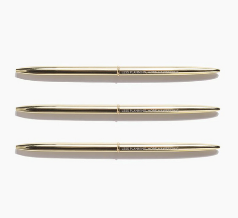 Slim Refillable Pen Single - Manifestation Gold