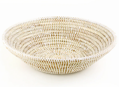 Solid White Grain Basket