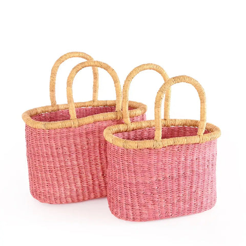 Sweet Pink Basket Tote