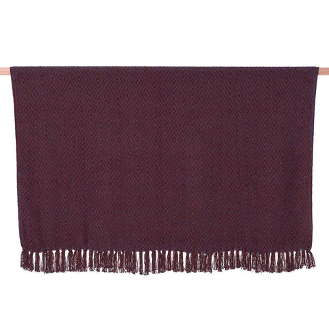 Plum Diamond Rethread Throw
