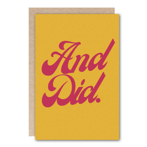 Kindred Congratulations Greeting Card - And Did