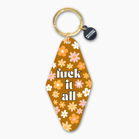 Hot Stamped Motel Keychain