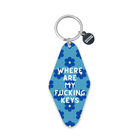 Hot Stamped Motel Keychain