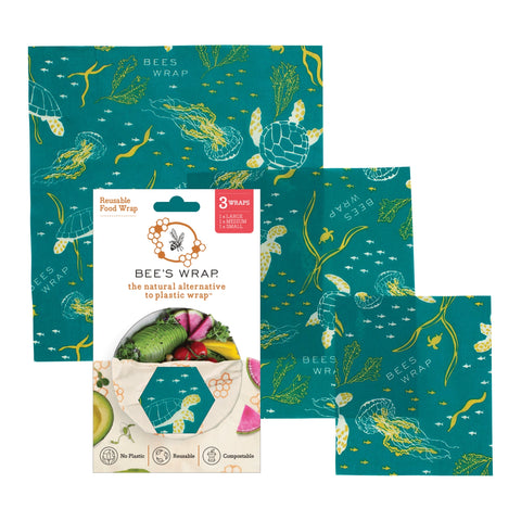 Bee's Wrap: Natural Alternative to Plastic Wrap (3 Wraps)