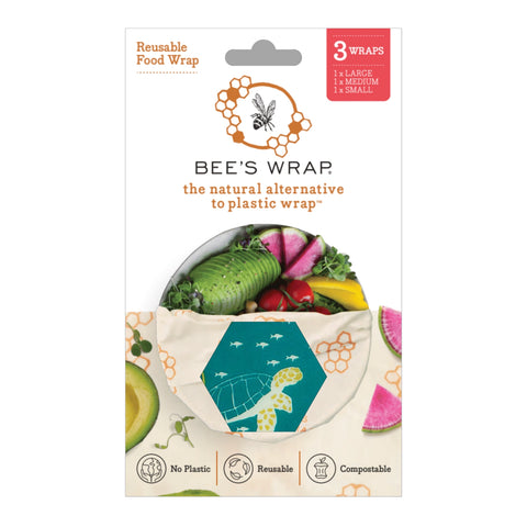 Bee's Wrap: Natural Alternative to Plastic Wrap (3 Wraps)