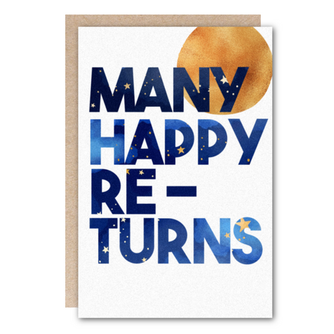 Kindred Birthday Greeting Card - Many Happy Returns