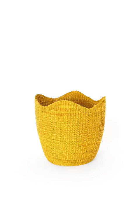 Yellow Elephant Grass Tulip Baskets