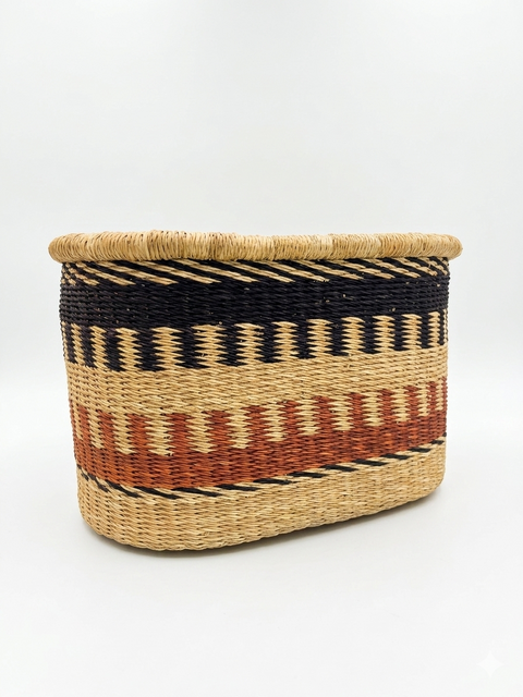 Assorted Elephant Grass Bicycle Basket