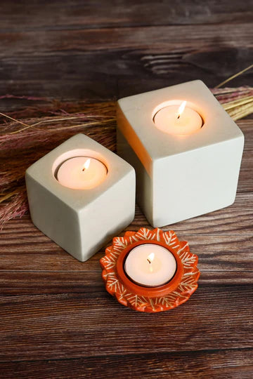 Natural Soapstone Double-Sided Candle Holder