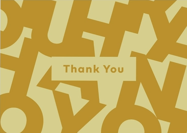 Aya Greeting Card: Thank You (Yellow)