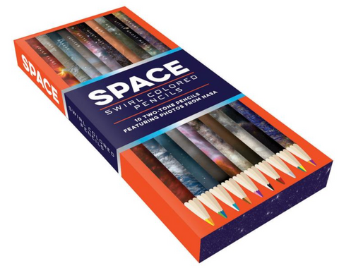 Space Swirl Colored Pencils: 10 Two-Tone Pencils Featuring Photos from NASA