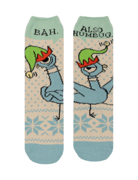 Don't Let the Pigeon Drive the Sleigh Cozy Socks