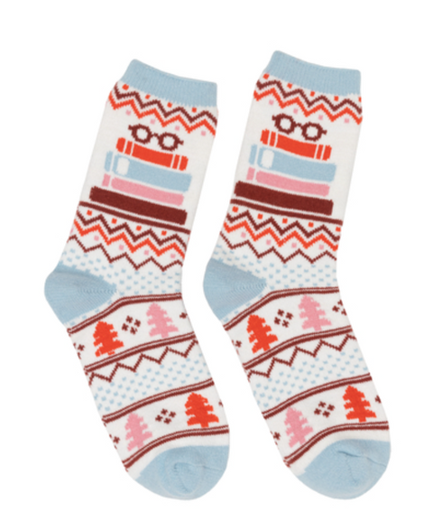Tbr Book Stack Cozy Socks - Small