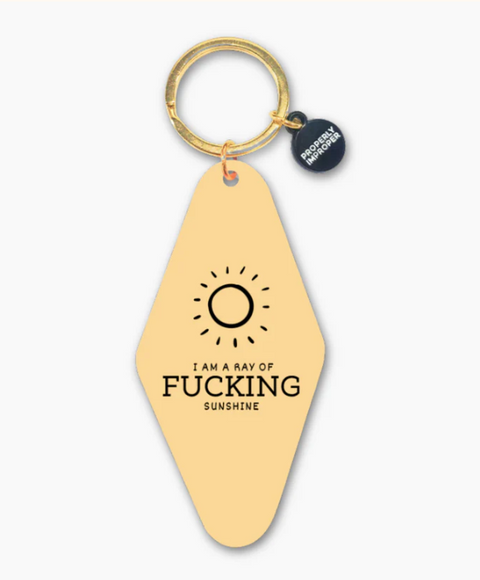 Hot Stamped Motel Keychain