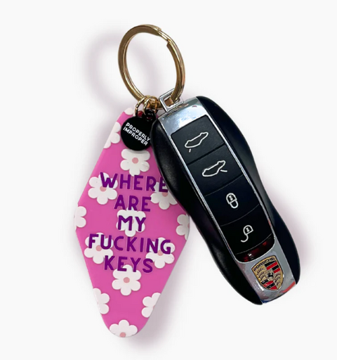 Hot Stamped Motel Keychain