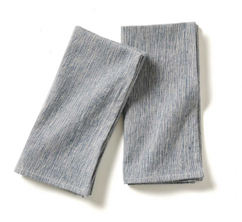 Indigo & Ivory Space-Dyed Napkins (Set of 2)