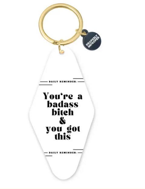 Hot Stamped Motel Keychain
