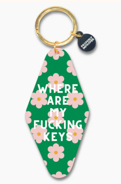 Hot Stamped Motel Keychain