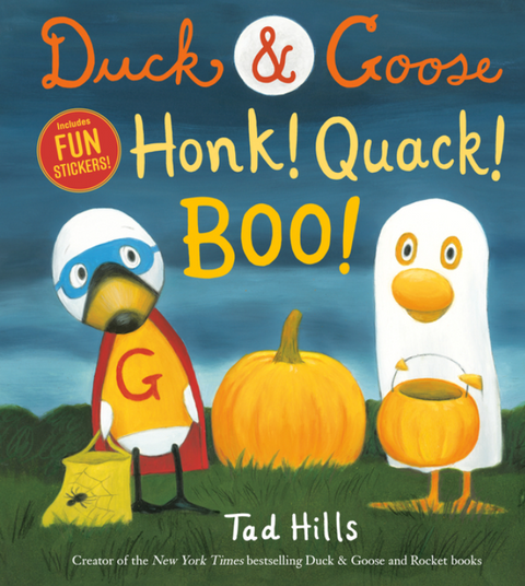 Duck & Goose, Honk! Quack! Boo!: A Halloween Story with Fun Stickers