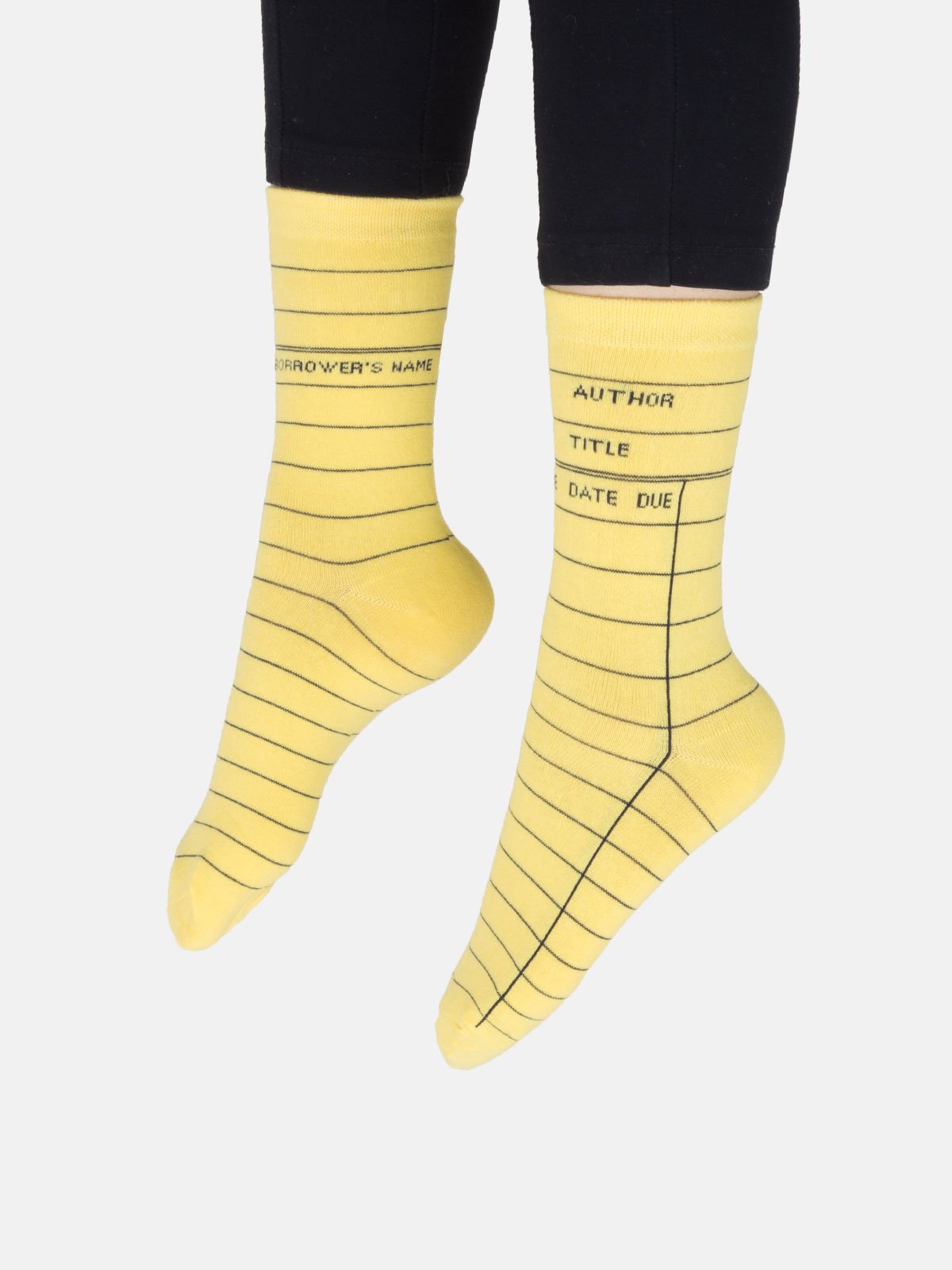 Yellow Library Card Socks – Long Story Short