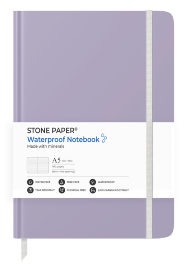 Stone Paper Lavender Lined Notebook